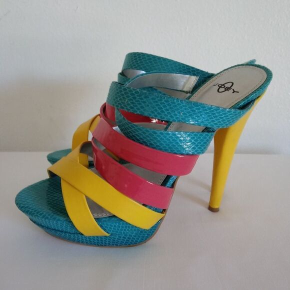 loey strapped Heeled Platform Multicolor S… - Picture 4 of 7